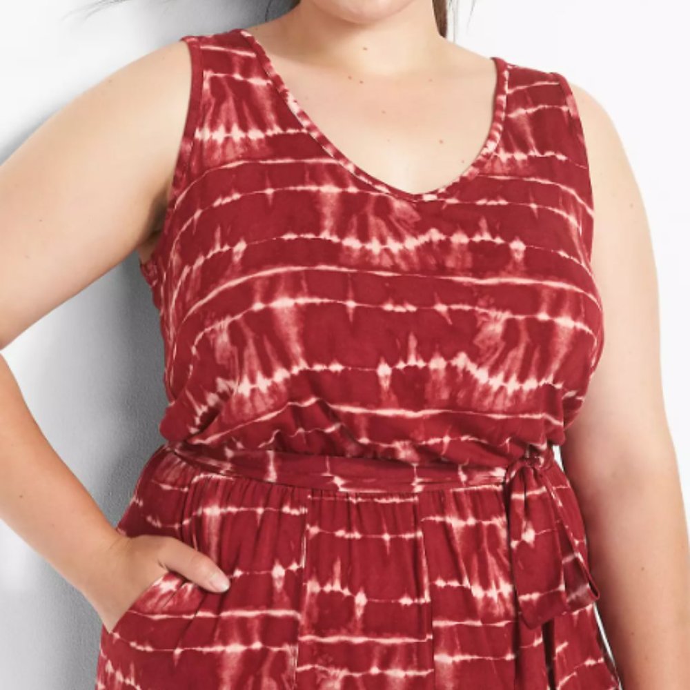 LIVI V-Neck Tie-Waist Romper Sz 22/24